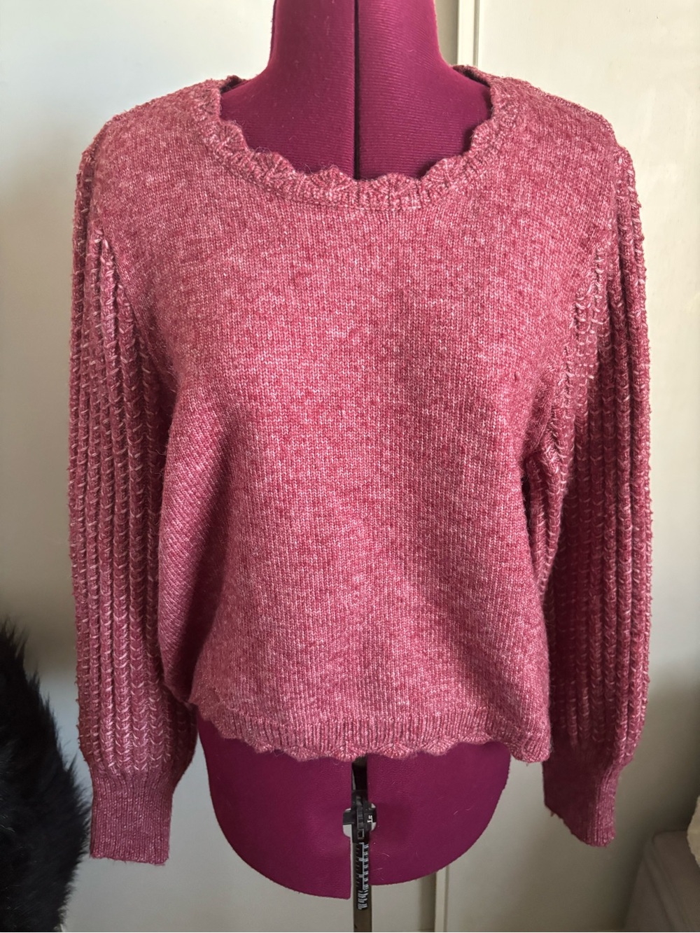 NWT Frye Soft Knit Pink Women's Sweater - Classic Crew, Size X-Large